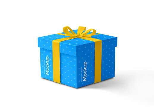 Gift Packaging Box Mockup PSD