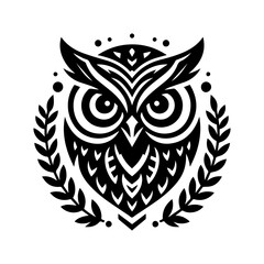 Fototapeta premium Stylized Black and White Owl