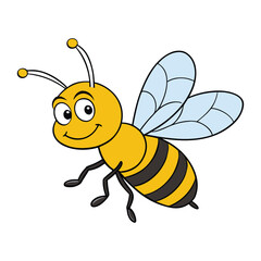 A cheerful honey bee buzzes joyfully through bright flowers, wings sparkling in sunlight, spreading sweetness and happiness wherever it flies.
