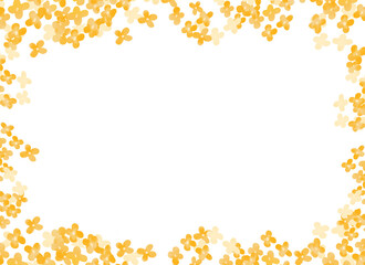 Obraz premium 水彩風 可愛いキンモクセイの背景イラスト