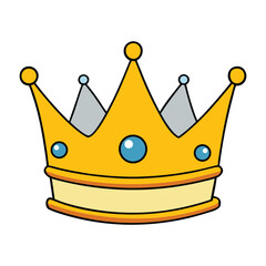 A majestic king's crown, gleaming with gold and encrusted jewels, symbolizing power, authority, and royalty in a timeless, regal design.
