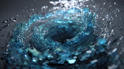 Dynamic blue water splash creating a mesmerizing and refreshing visual experience for modern and natural designs with a sense of motion