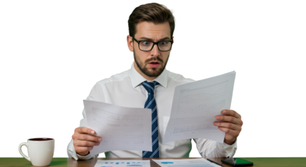 Shocked businessman financial  surprised  documents documents  shock with businessman  financial businessman businessman