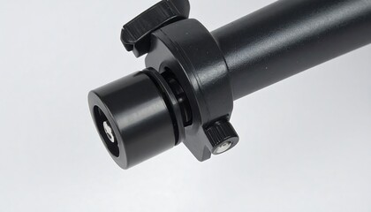 Close-up of a black telescopic rod