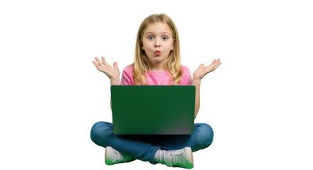 Girl  girl  laptop computer using surprised  technology laptop  computer child  technology  laptop