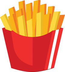 French fries in a red box