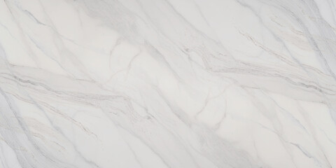 Obraz premium Abstract white marble surface with delicate, flowing gray veins running diagonally across it.