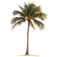 Isolated coconut palm tree against white background (6)