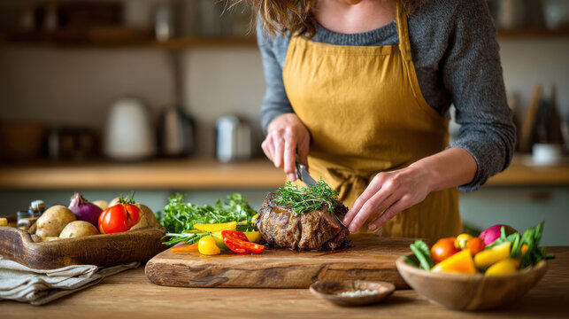 Paleo summer dishes prepared with fresh vegetables and roasted meat create healthy and vibrant meal full of natural flavors