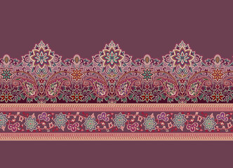 dupatta and saree concept design for textile painting