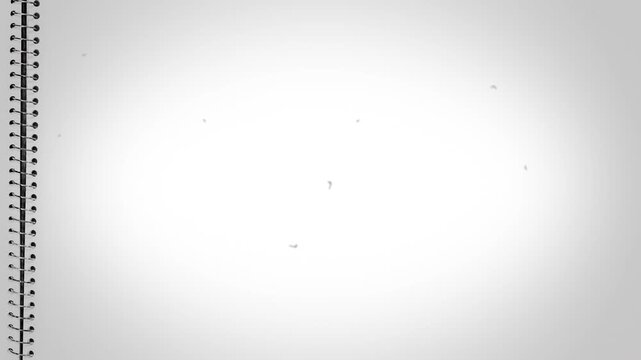 ノートやメモ帳など動画 3　バインダーがついたシンプルなデザイン
