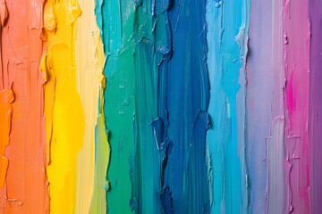 A textured canvas bursts with vibrant color embodying joy and artistic expression in thick bold strokes under bright