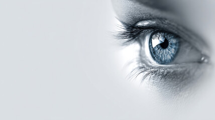 Eye icon half shaded with blurred edges, symbolizing vision loss