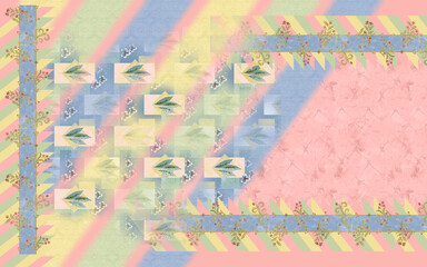 dupatta and saree concept design for textile painting