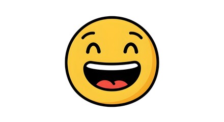 Fototapeta premium Cartoon emoji icon with transparent background