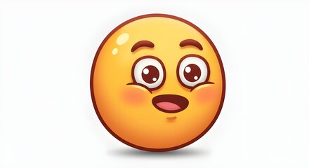 Cartoon emoji icon with transparent background
