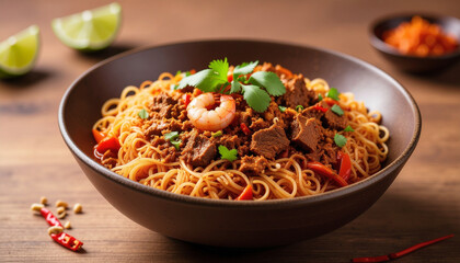 Mie Aceh with Spicy Red Sauce
