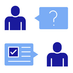 Interview  Icon Element For Design