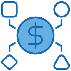 Liability Blue White Icon Editable Stroke