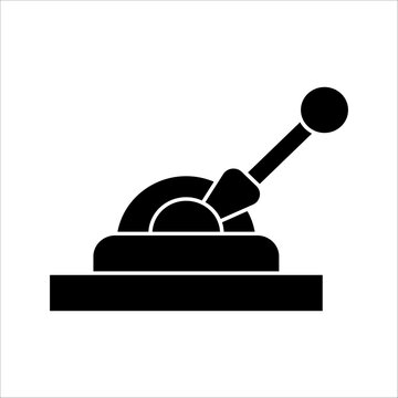 Lever Switch Icon &ndash; Solid Mechanical Control Vector.