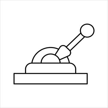 Lever Switch Icon &ndash; Control Handle Line Vector Illustration.