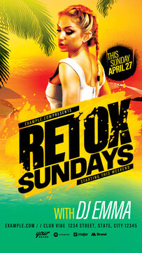 Animated Tropical Club Flyer Template