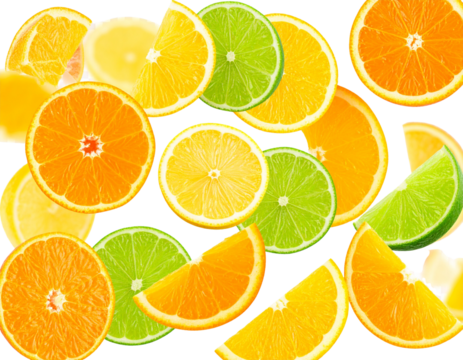 Firefly_A vibrant collection of fresh citrus fruits, including oranges, lemons, and limes, ar  