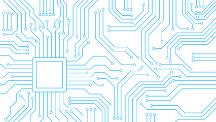 Circuit board background texture. CPU microchip. Semiconductor scheme and other circuit components. Computer motherboard processor. Circuit board abstract technology background