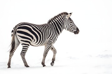 Naklejka premium zebra on white background