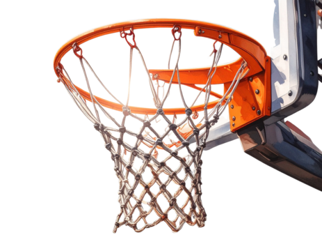 PNG Detailed Basketball Hoop Rim Net and Chain 3D Render