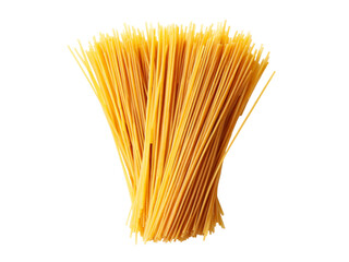 Uncooked spaghetti pasta strands bunch isolated black background, Isolated On White Background, Png Transparent
