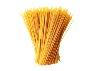 Uncooked spaghetti pasta strands bunch isolated black background, Isolated On White Background, Png Transparent