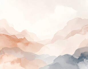 Watercolor style lifestyle background with muted brown and gray watercolor tones, warm and soft abstract design for modern use