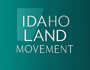 Obraz premium Teal logo with text Idaho Land Movement