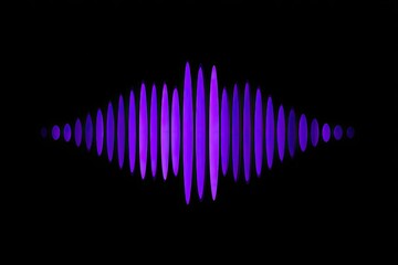 Purple sound wave graphic on black