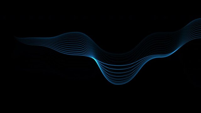 flowing neon blue curved lines background creating futuristic motion with elegant abstract design