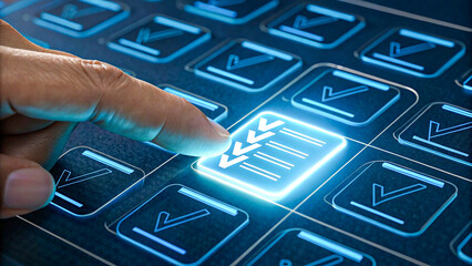 Digital checklist activation Touching the future of task management