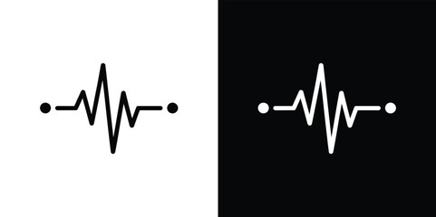 Lifeline on Split Background, Electrocardiogram Elements, Transparent