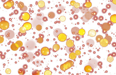 Dusty sparkling bokeh lights on transparent background