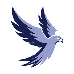 Obraz premium Eagle Flying Speed Logo White Background Vector Illustration