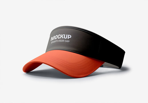 Customizable Athletic Visor Cap Mockup PSD