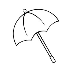 Autumn Umbrella Hand Drawn Illustration Isolated Background