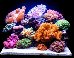 Obraz premium Vibrant coral reef tank