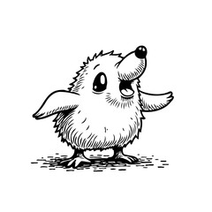 Enchanting stylized mole illustration with expressive gesture bringing life to whimsical character