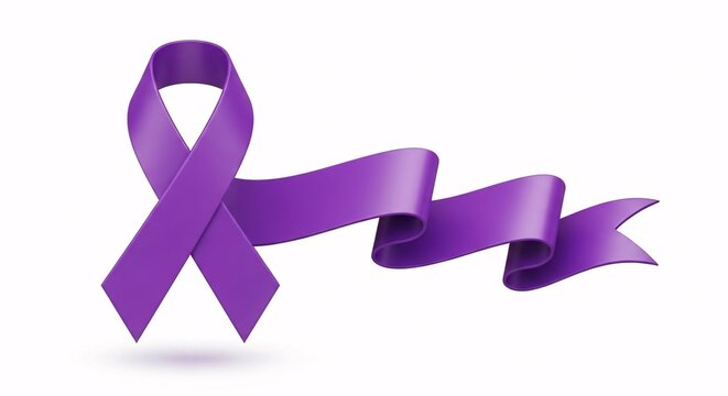 Purple Ribbon Awareness Symbol