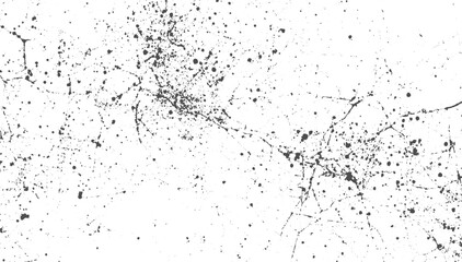 Cracked Wall Texture – Vintage Black and White Grunge Concrete Background with Cracks, Cracked Wall Vector – Black and White Drawing of Cracks on White Painted vector design on transparent background.