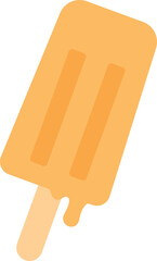 Flat design illustration of orange popsicle
