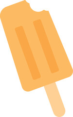 Flat design illustration of orange popsicle