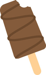 Flat design illustration of chocolate popsicle