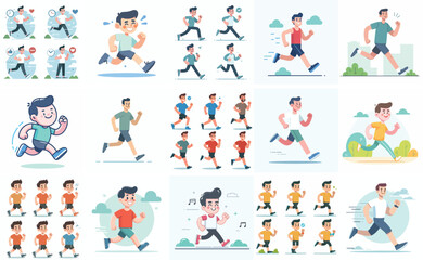 Fototapeta premium Happy man jogging